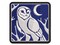 Barn Owl Standing in the Night Multi-Color Embroidered Iron-On or Hook & Loop Patch Applique